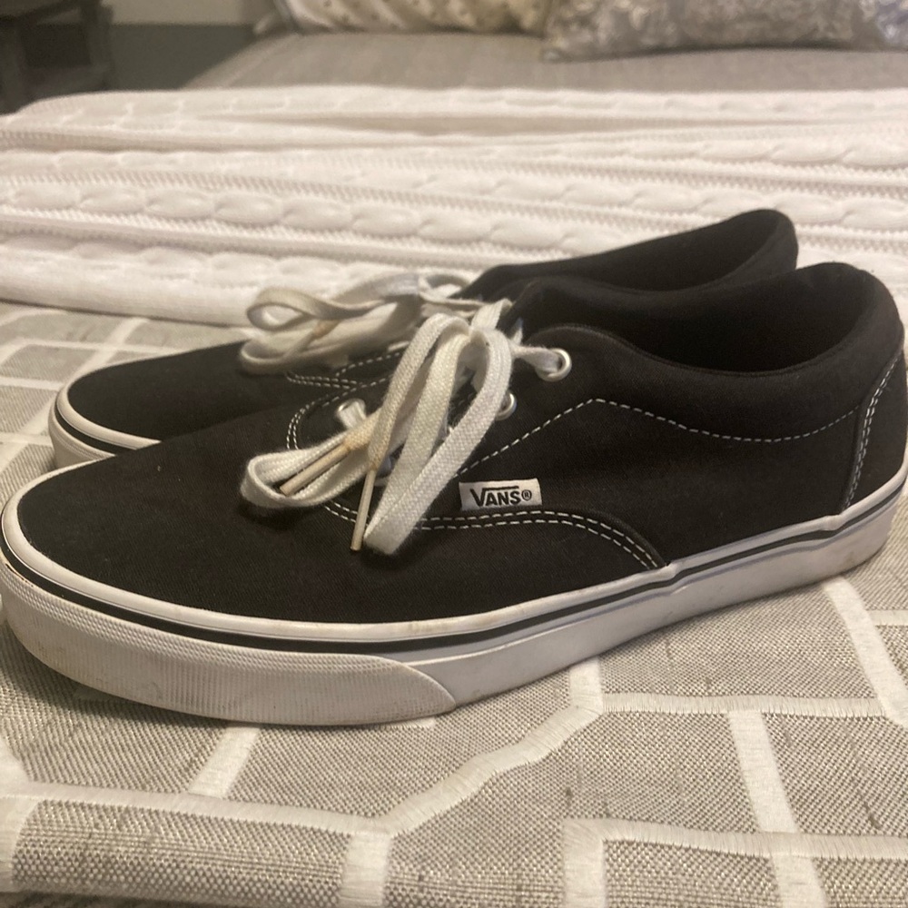 Vans Black and White Canvas Shoes